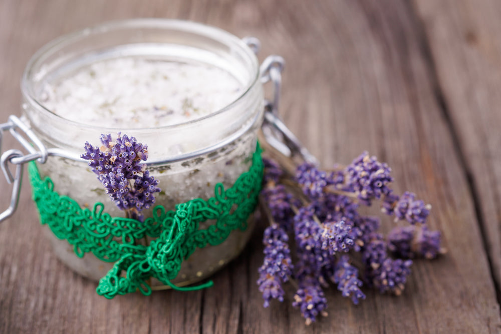 DIY Coconut Lavender Salt Scrub