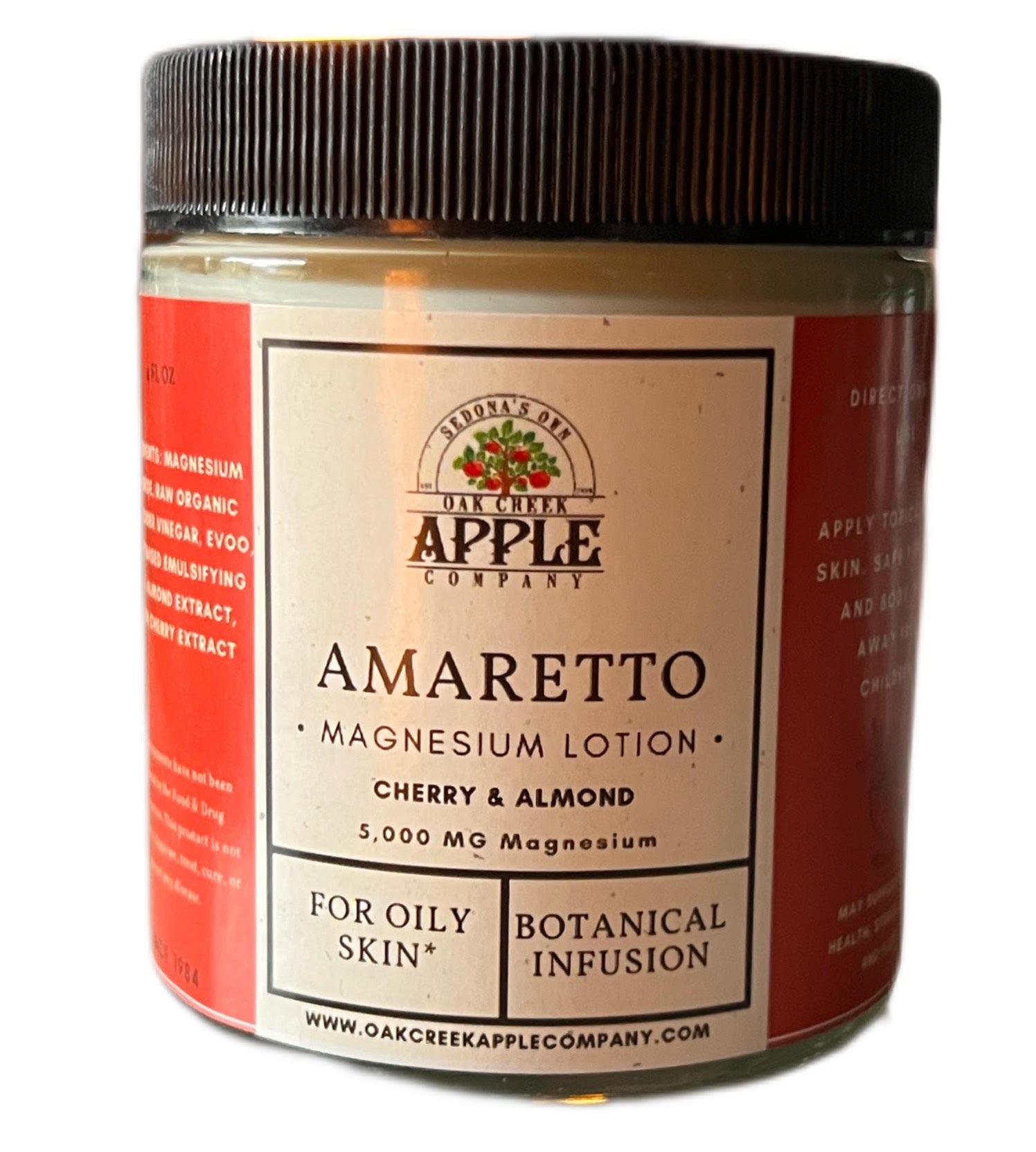 Magnesium ACV Lotion -Amaretto -For Oily Skin, 4 oz