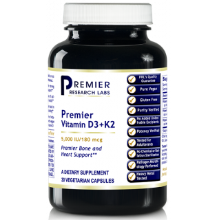 Premier Vitamin D3+K2, 30 capsules