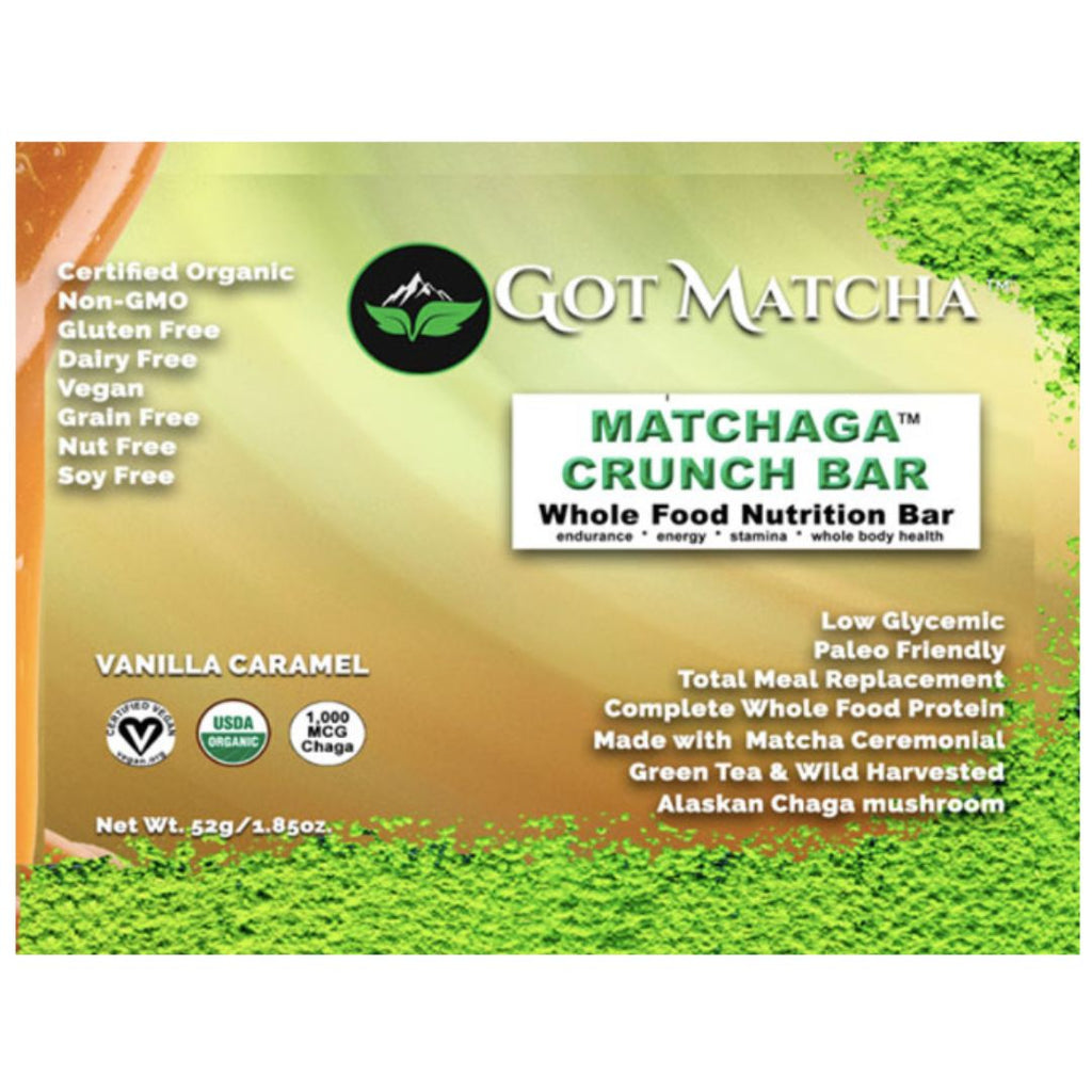 Organic MATCHAGA Crunch Bar, Vanilla Caramel